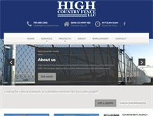Tablet Screenshot of highcountryfence.com